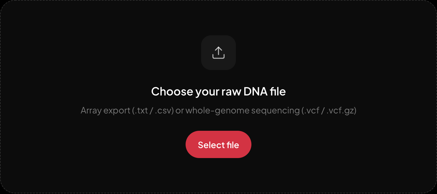 Choosing a file. The report is read on your own device.